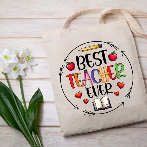 Canvas Tote Bag - Best Teacher Ever