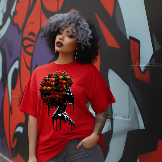 Black Woman Drip Tee