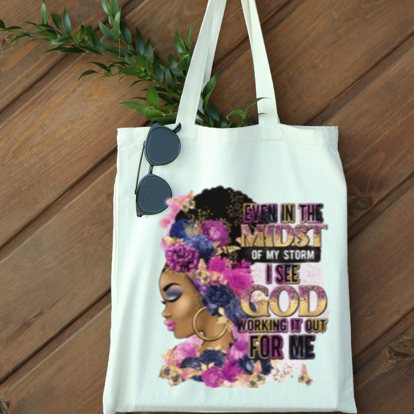 Canvas Tote - Even In Midst Purple
