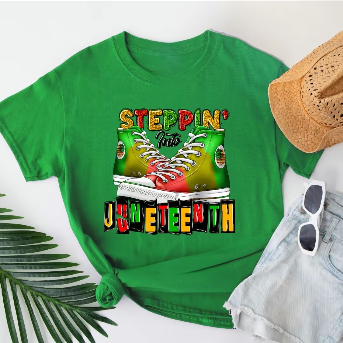 Steppin' Into Juneteenth in Chucks T-Shirt