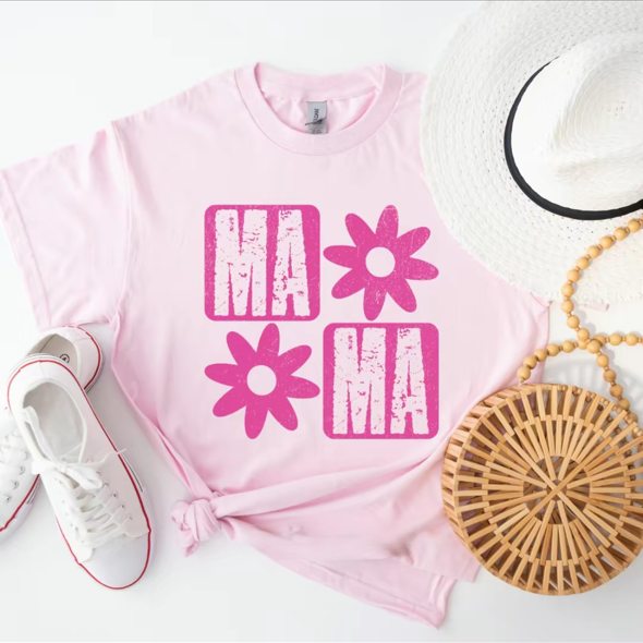 Short Sleeve T-Shirt - Mama w/Flower