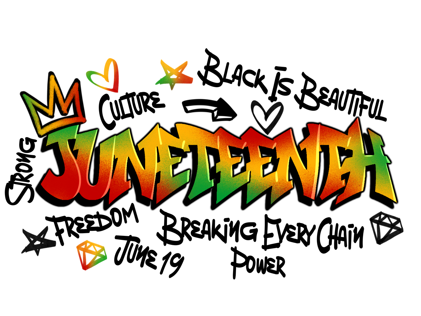 Juneteenth Graffiti Tee