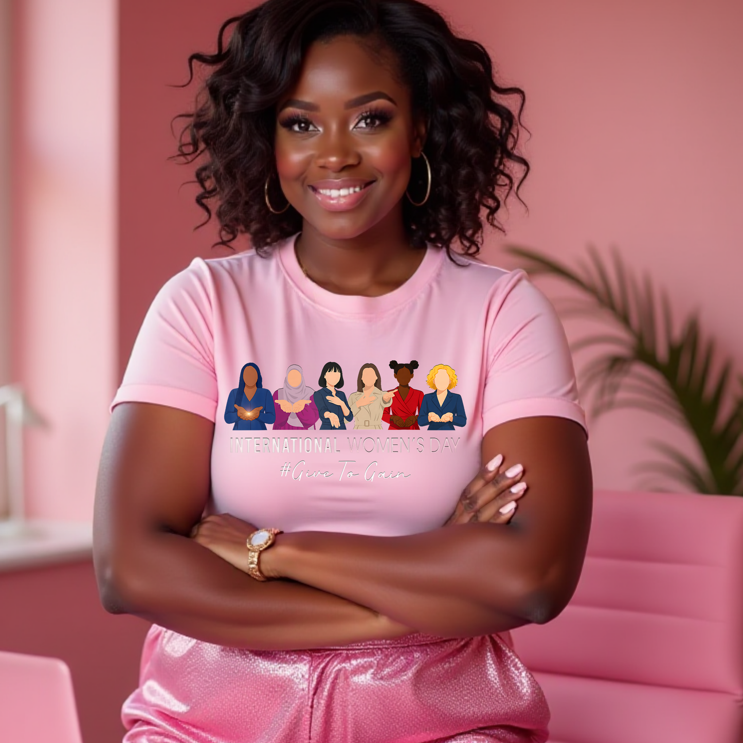 International Women's Day -Give To Gain Tee