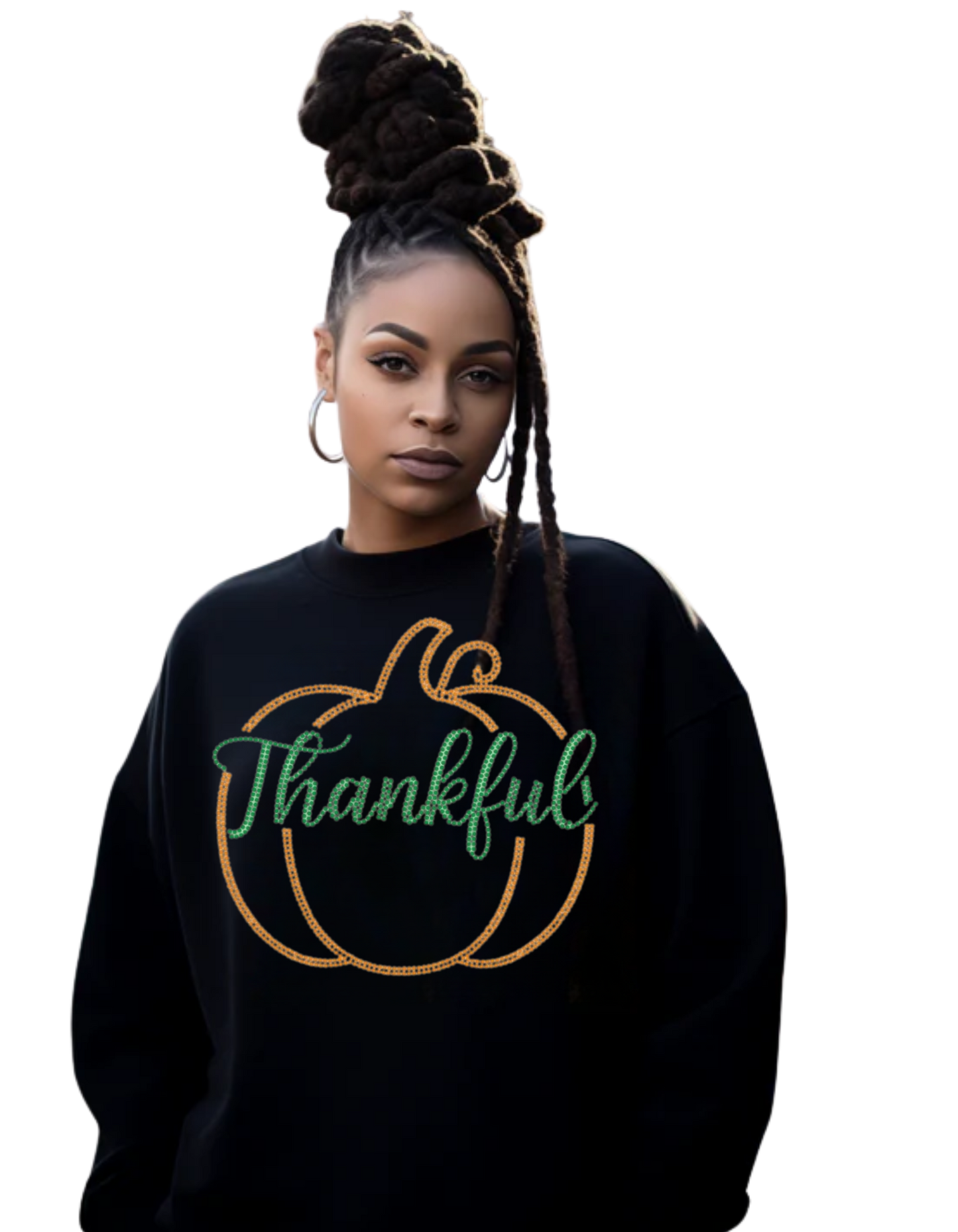 Thankful Rhinestone Sweatshirt