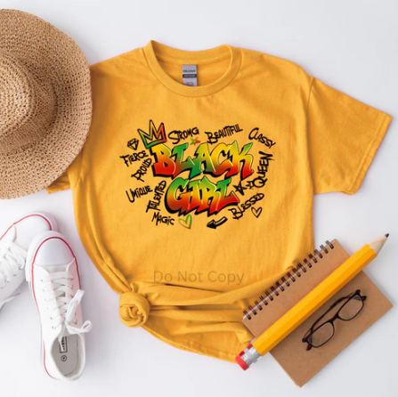 Black Girl Graffiti Tee
