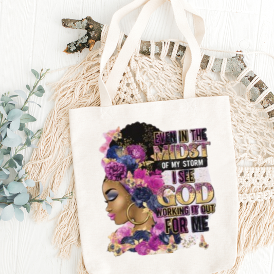 Canvas Tote - Even In Midst Purple