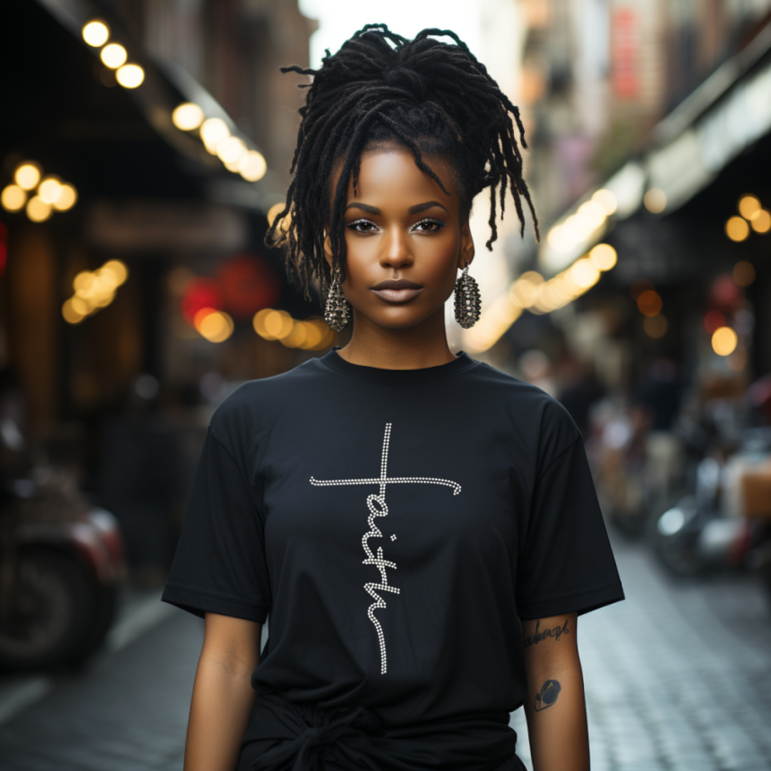 Faith Rhinestone Tee