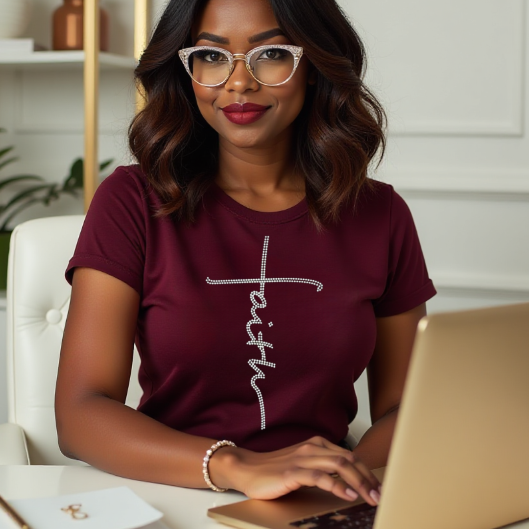 Faith Rhinestone Tee