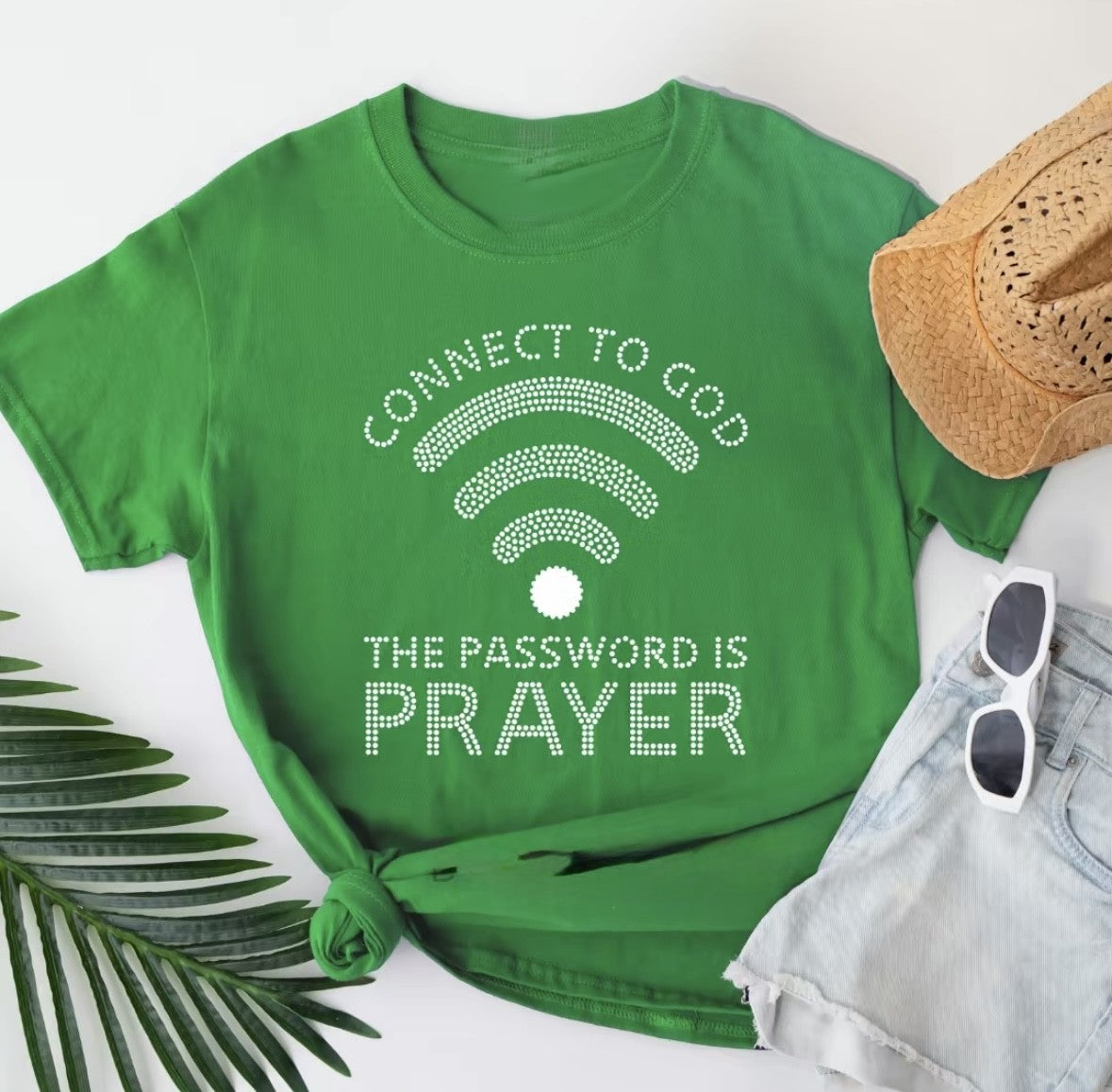 Connect to God Rhinestones T-Shirt