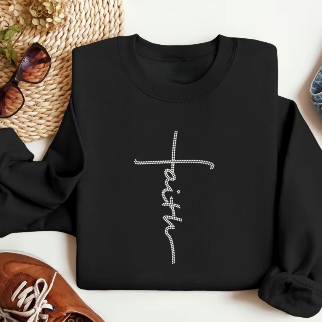 Faith Rhinestone Sweatshirt