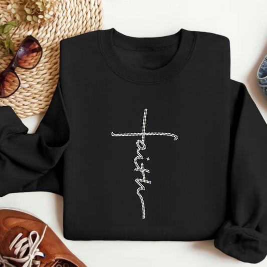 Faith Rhinestone Sweatshirt