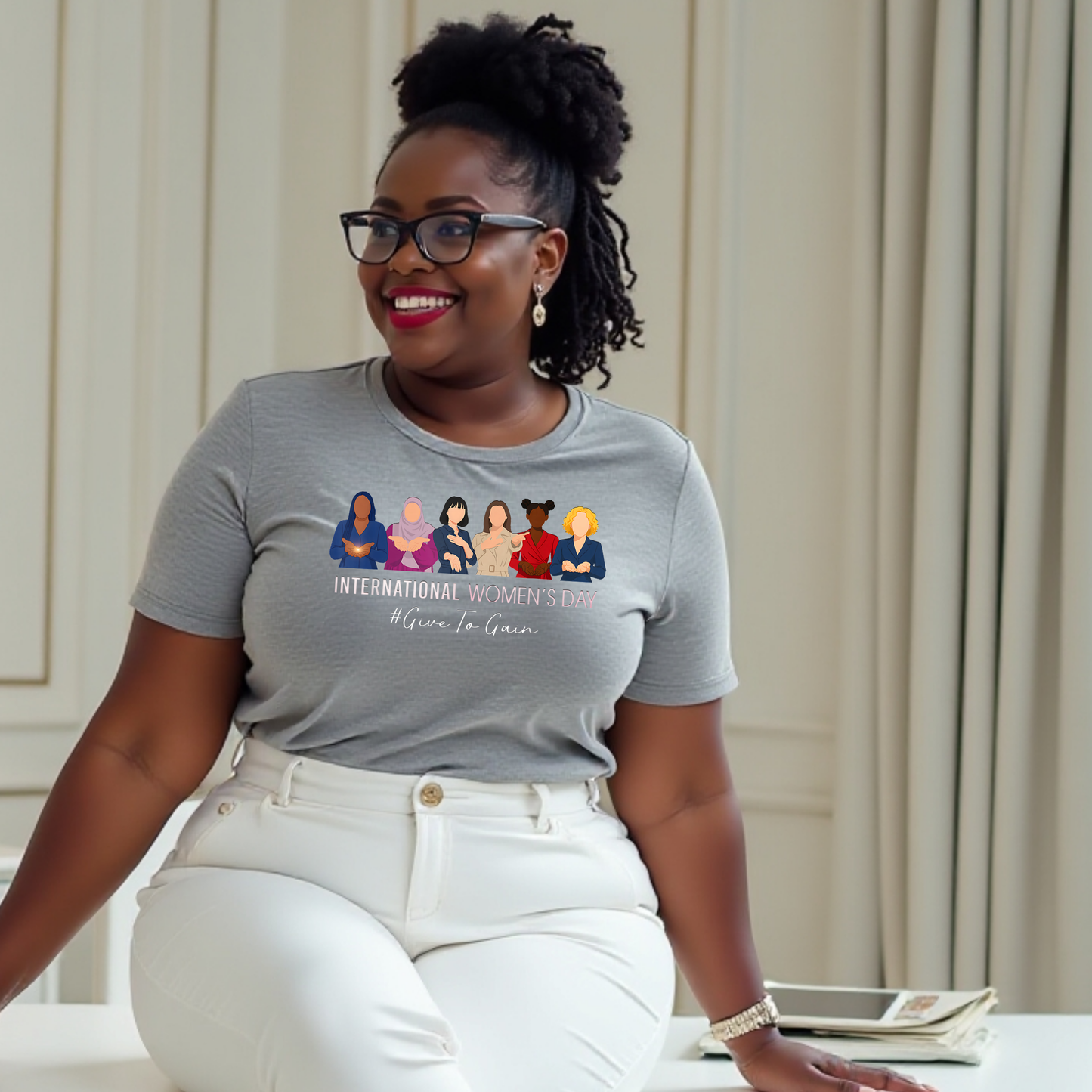 International Women's Day -Give To Gain Tee