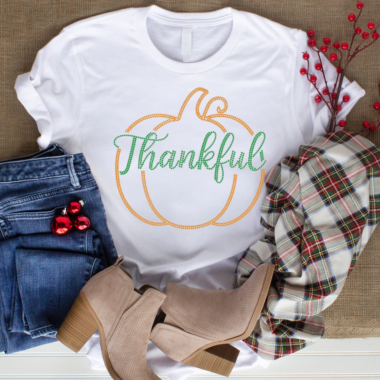 Thankful Rhinestone Tee